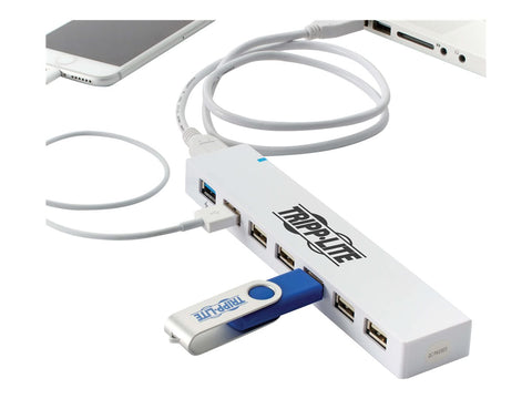 EATON TRIPPLITE 7-Port USB 3.0/USB 2.0 Combo Hub USB Charging 2 USB 3.0 & 5 USB 2.0 Ports