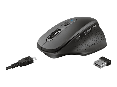 TRUST Souris sans fil OZAA Compact multi-connexion - Noire