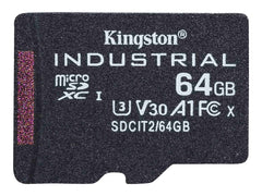 KINGSTON 64Go microSDXC Industrial C10 A1 pSLC Card Single Pack w/o Adapter