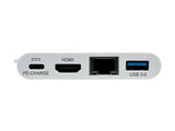 EATON TRIPPLITE USB-C Multiport Adapter - HDMI USB 3.0 Port GbE 60W PD Charging HDCP White