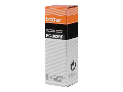 BROTHER PC-302RF rouleau de transfert noir 235 pages refill pack de 2