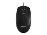 LOGITECH B100 Mouse right and left-handed optical 3 buttons wired USB black