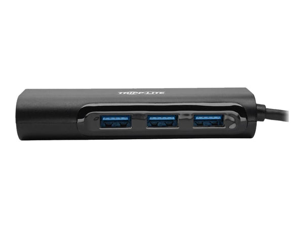 EATON TRIPPLITE 3-Port USB-C Hub with LAN Port USB-C to 3x USB-A Ports and Gbe USB 3.0 Black