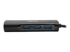 EATON TRIPPLITE 3-Port USB-C Hub with LAN Port USB-C to 3x USB-A Ports and Gbe USB 3.0 Black