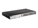 D-LINK L3 Light Switch 24 SFP ports & 2 10GBASE-T ports & 4 10GbE SFP+ Ports Physical Stack Up To 9 Units