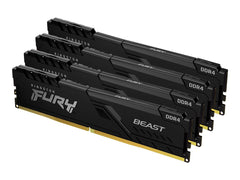 KINGSTON 64Go 3200MHz DDR4 CL16 DIMM Kit of 4 1Gx8 FURY Beast Black