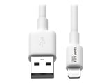 EATON TRIPPLITE USB-A to Lightning Sync/Charge Cable MFi Certified - White M/M USB 2.0 3ft. 0.91m