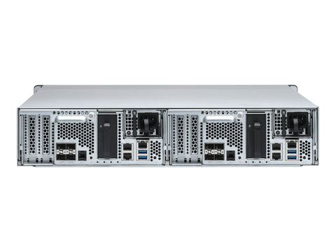 QNAP ES2486dc-2142IT-96G 24-Bay Enterprise ZFS NAS SAS 12G/6G Xeon D-2142IT 96Go RAM 7-LAN 4 SFP+ 3 RJ45 for Each Controller