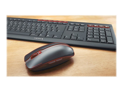 CHERRY STREAM Desktop Recharge Wireless keyboard / mouse set USB black Rechargeable (FR)