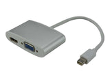 MCL Adaptateur en câble Mini DisplayPort mâle / 1 xHDMI + 1 xVGA femelle