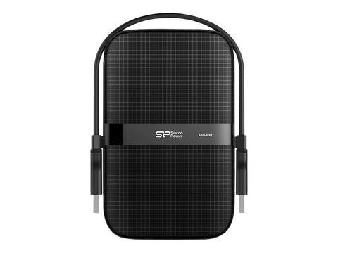 SILICON POWER External HDD Armor A60 4To 2.5p USB 3.2 Black Shockproof MIL-STD 810G Method 516.6 Procedure IV Water-resistant