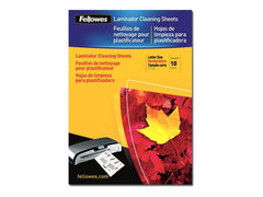 FELLOWES FEUILLE DE  NETTOYAGE POUR PLASTIFIEUSES X10
