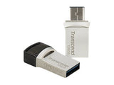 TRANSCEND 128Go Clé USB3.1 Gen 1- On TheGo - Type A et C - Argentée