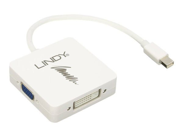 LINDY Adaptateur Mini DP 1.2 vers HDMI 4K30 DVI VGA