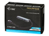 I-TEC USB 3.0 Metal Charging HUB 4 Port with power adaptor 4xUSB charging port. For Tablets Notebooks Ultrabooks PC