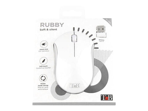 TNB RUBBY Wireless Mouse 1600 Dpi Silent Compact Size Soft Touch Ergonomic Shape Power Mode Saving Auto Link Wireless