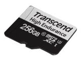 TRANSCEND USD350V 256Go microSD w/adapter U3 High Endurance