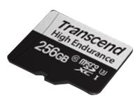 TRANSCEND USD350V 256Go microSD w/adapter U3 High Endurance