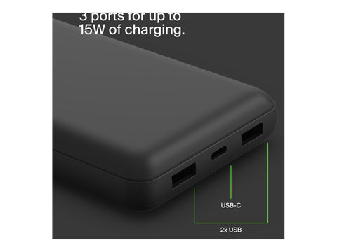 BELKIN Powerbank 20000mAh 15 W USB-C et USB-A
