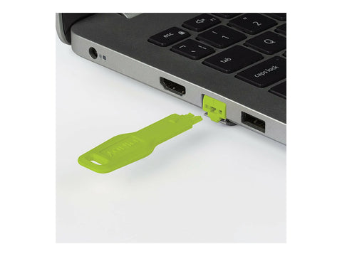 LINDY RJ45 Port Locks Green 10x + 1 Key