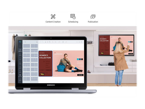 SAMSUNG QM55B-T 55p Wide 16:9 All-in-one Capacitive Touch 400nits 2x10W speakers HDMI USB WiFi VESA