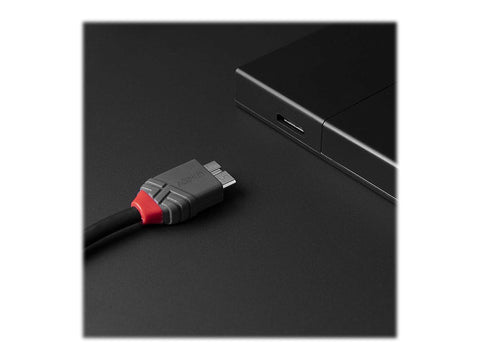 LINDY 0.5m USB 3.2 Type C to Micro-B Cable Anthra Line