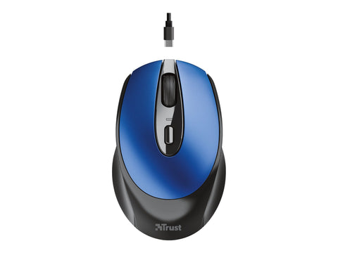 TRUST Souris sans fil ZAYA rechargeable - Bleue