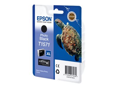 EPSON 5LB T1571 ink cartridge black standard capacity 1-pack blister without alarm