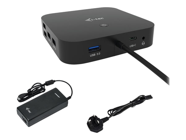 I-TEC USB-C Dual Display MST DS 1xDP 1xHDMI 1xGLAN 3xUSB 3.0 2xUSB 2.0 1xUSB-C-Datei 1xAudio/Mic Jack 1x100W USB-C PD+Charger 112W