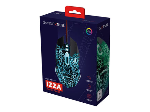 TRUST Souris gaming filaire IZZA rétroéclairée - Noire