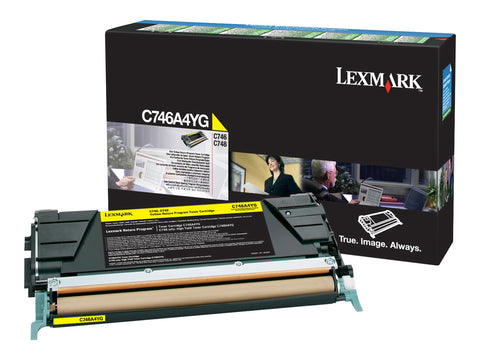 LEXMARK C746, C748 7K cartouche de toner jaune capacité standard 7.000 pages pack de 1 With returnprogram