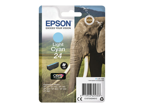 EPSON 5LB 24 ink cartridge light cyan standard capacity 5.1ml 360 pages 1-pack blister without alarm