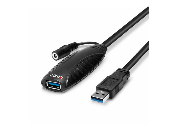 LINDY USB 3.0 Active Extension 15m supports USB SuperSpeed transfer rates up to 5Gbitps