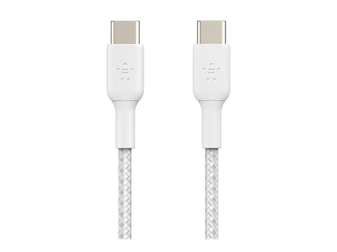 BELKIN BOOST CHARGE USB-C to USB-C Cable Braided 2m White
