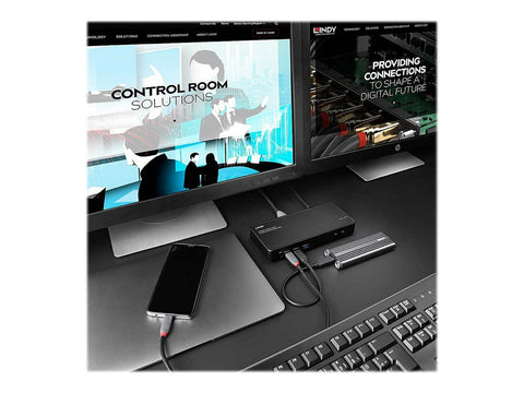 LINDY 2 Port Type C MST KVM Docking Station
