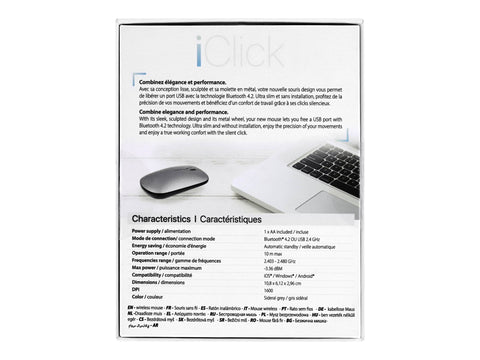 TNB Wireless Mac Mouse Dual Receiver Combine Elegance And Performance Smooth Sculpted And Metal Wheel Design