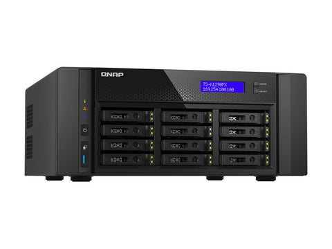 QNAP TS-h1290FX-7302P-128G 12 Bay U.2 NVMe PCIe Gen4 x4 all-flash desktop NAS AMD EPYC 16-core 7302P 128Go RDIMM ECC DDR4