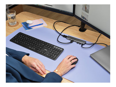 TRUST Adaptateur DALYX USB-C 7 en 1 1 USB-C 2 USB 2 HDMI 1 DisplayPort 1 Ethernet