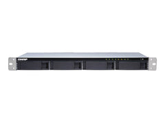 QNAP 4-Bay quad-core 1.7 GHz short-depth rackmount NAS with 100W power supply 2Go DDR3 SODIMM RAM max 8Go SATA 6Gb/s 1x 10GbE