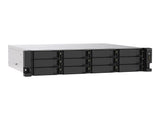 QNAP 12-bay Rackmount NAS AMD Ryzen V1000 series V1500B 4C/8T 2.2GHz 8Go DDR4 RAM 2x2.5GbE LAN optional 10GbE & M.2 NVMe/SATA