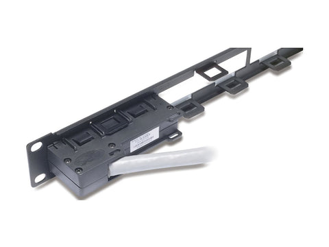 APC Data Distribution 1U Panel Holds 4 each Data Distribution Cables for a Total of 24 Ports