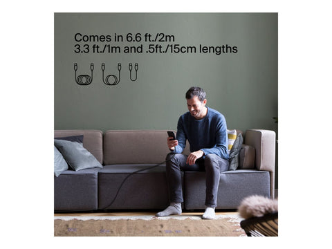 BELKIN BOOST CHARGE USB-C to USB-C 2.0 Cable Braided 1M Black