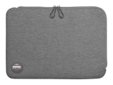 PORT DESIGNS Trendy Cotton Neoprene Laptop Sleeve 10p-12p L-shaped opening for easy access Stretchy cotton neoprene material Grey