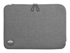 PORT DESIGNS Trendy Cotton Neoprene Laptop Sleeve 10p-12p L-shaped opening for easy access Stretchy cotton neoprene material Grey
