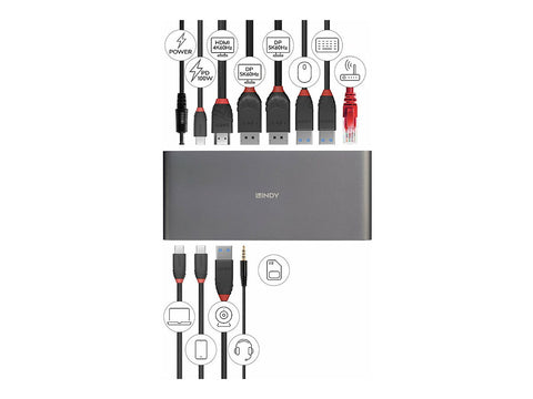 LINDY USB 3.2 Type C Laptop Docking Station