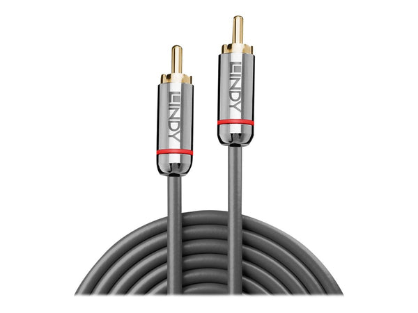 LINDY Cromo Line Audio Cable Digital Coaxial RCA-RCA M-M 1m anthrazit