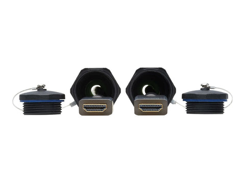 EATON High-Speed Armored HDMI Fiber Active Optical Cable AOC with Hooded Connectors and Reel 4K 60Hz HDR IP68 M/M Black 70m