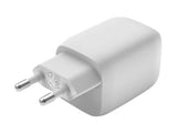 BELKIN BOOST CHARGE 65w USB-C GaN PD PPS Dual Wall Charger White