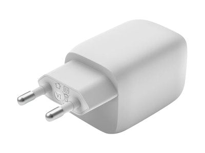 BELKIN BOOST CHARGE 65w USB-C GaN PD PPS Dual Wall Charger White