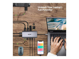 ACER 12-IN-1 TYPE-C DONGLE 2xUSB3.2 2xUSB2.0 2xHDMI DisplayPort Type C PowerDelivery SD Card reader TF Card reader 1000M Ethernet